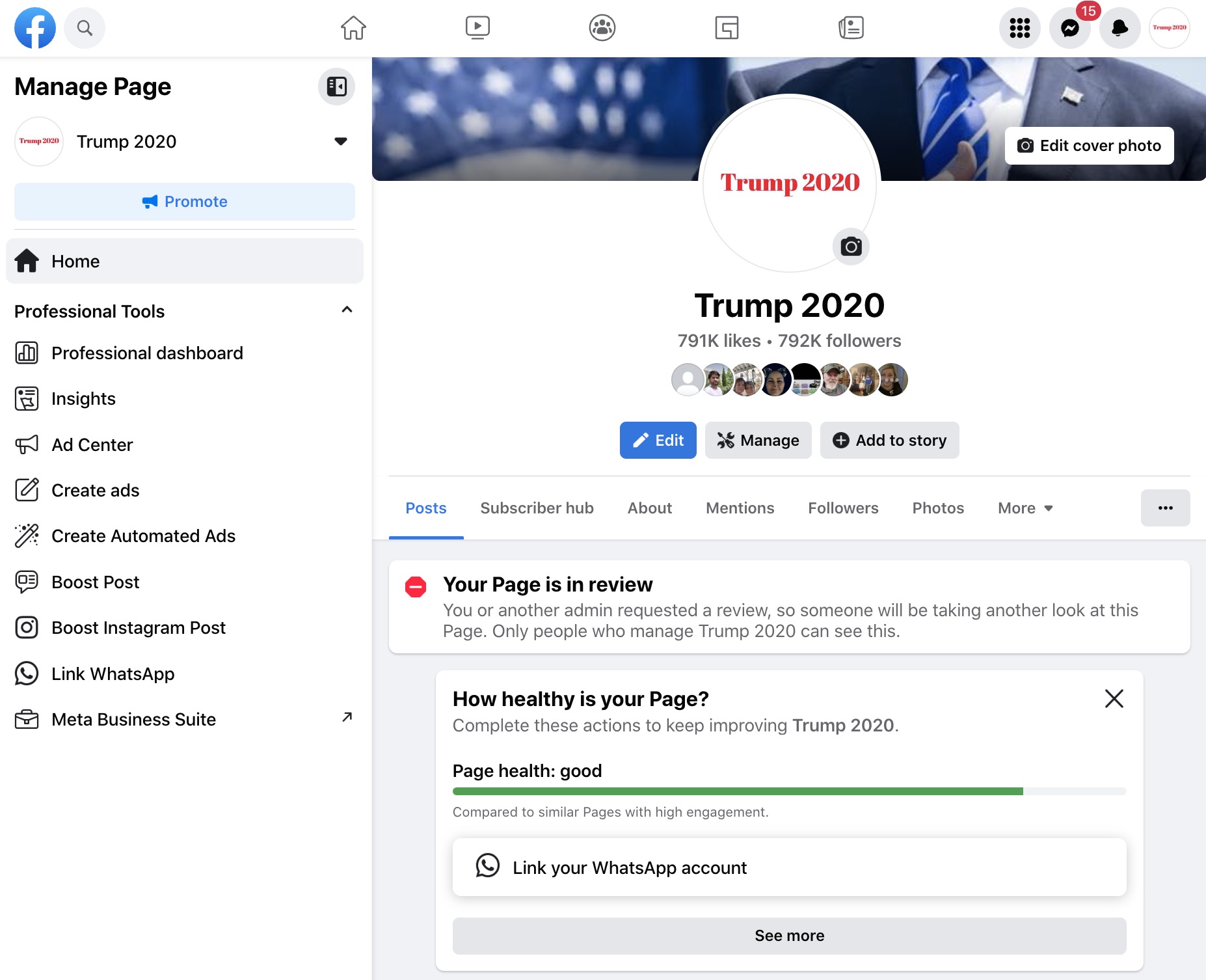 Screen shot 2022 11 28 at 9 01 17 am | facebook bans trump fan page with nearly 800,000 fans just days after he announces white house bid | news